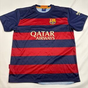 FC Barcelona Messi 10 Soccer Jersey Qatar Airways UNICEF Barca‎ Mens XL